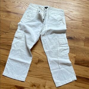 J. Crew White Capris linen blend Casual Wear